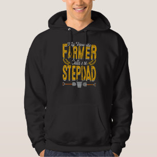 Mens My Favourite Farmer Calls Me Stepdad Farming  Hoodie