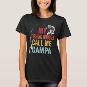 Mens My Favourite Fishing Buddies Call Me Gampa Fi T-Shirt