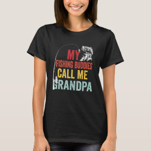 Mens My Favourite Fishing Buddies Call Me Grandpa T-Shirt