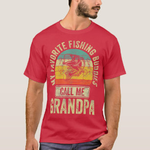 Mens My Favourite Fishing Buddies Call Me Grandpa  T-Shirt
