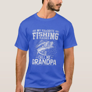Mens My Favourite Fishing Buddies Call Me Grandpa T-Shirt