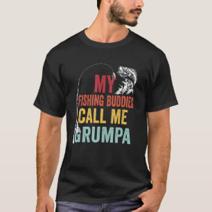 Mens My Favourite Fishing Buddies Call Me Grumpa F T-Shirt