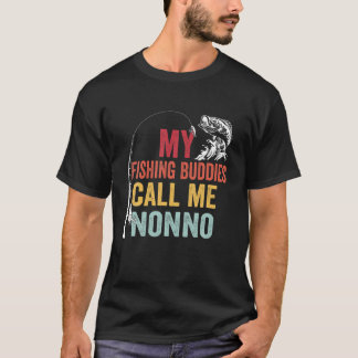 Mens My Favourite Fishing Buddies Call Me Nonno Fi T-Shirt