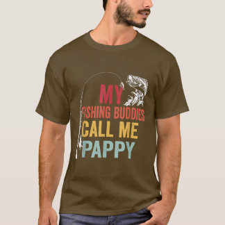 Mens My Favourite Fishing Buddies Call Me Pappy Fi T-Shirt