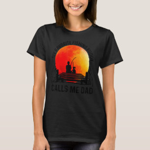 Mens My Favourite Fishing Buddy Calls Me Dad Fishe T-Shirt