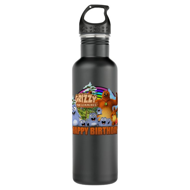 Mens My Favourite Grizzy And Lemmings Funny Kids G 710 Ml Water Bottle (Front)