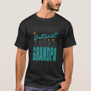 Mens My Favourite Guitar Player Calls Me Grandpa G T-Shirt