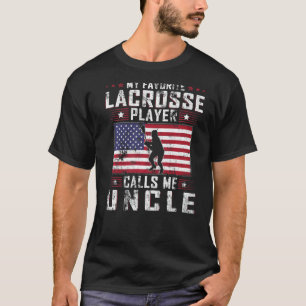 Mens My Favourite Lacrosse Player Calls Me Uncle F T-Shirt