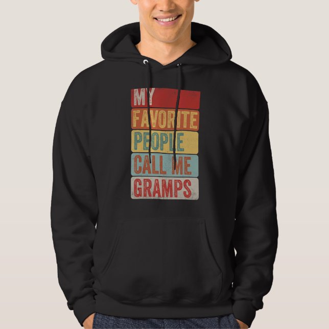 Mens My Favourite People Call Me Gramps  For Fathe Hoodie (Front)
