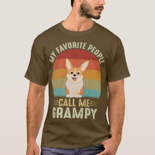 Mens My Favourite People Call Me Grampy Cute Corgi T-Shirt
