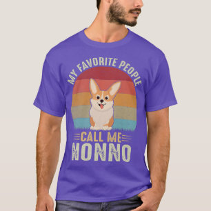 Mens My Favourite People Call Me Nonno Cute Corgi T-Shirt