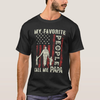Mens My Favourite People Call Me Papa Flag Gifts D T-Shirt