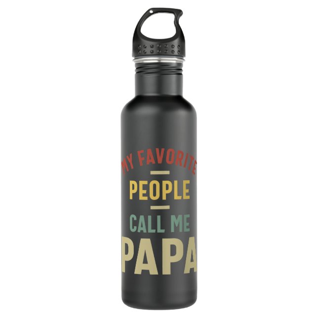 Mens My Favourite People Call Me Papa Gift 710 Ml Water Bottle (Front)