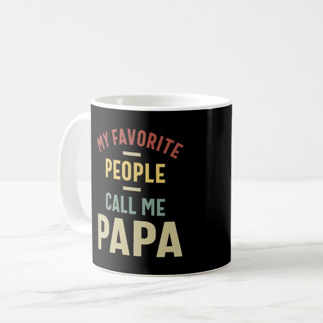 Mens My Favourite People Call Me Papa Gift Coffee Mug (Front Left)
