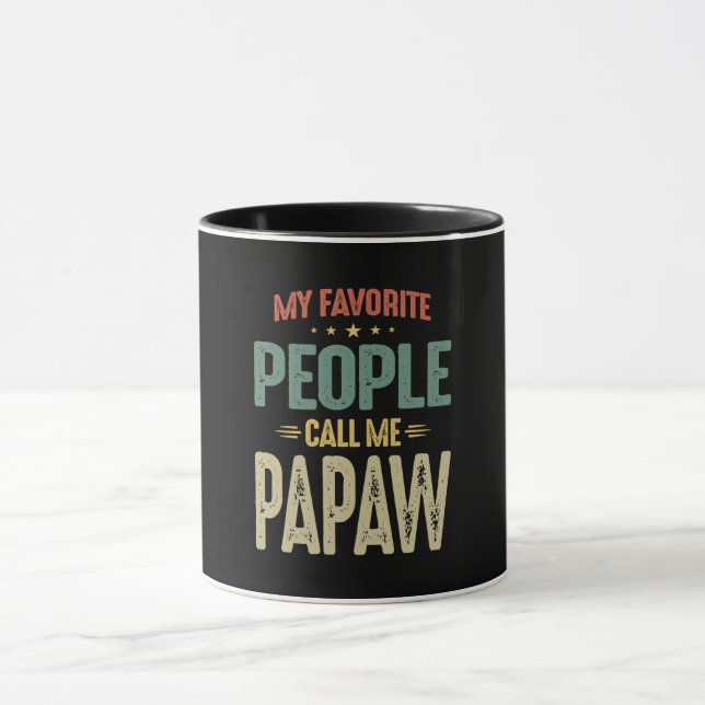 Mens My Favourite People Call Me Papaw Gift Mug (Center)