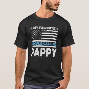 Mens My Favourite People Call Me Pappy Usa Flag Fa T-Shirt