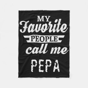 Mens My Favourite People Call Me Pepa Grandpa Fleece Blanket