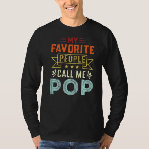 Mens My Favourite People Call Me Pop Pop Retro Fa T-Shirt