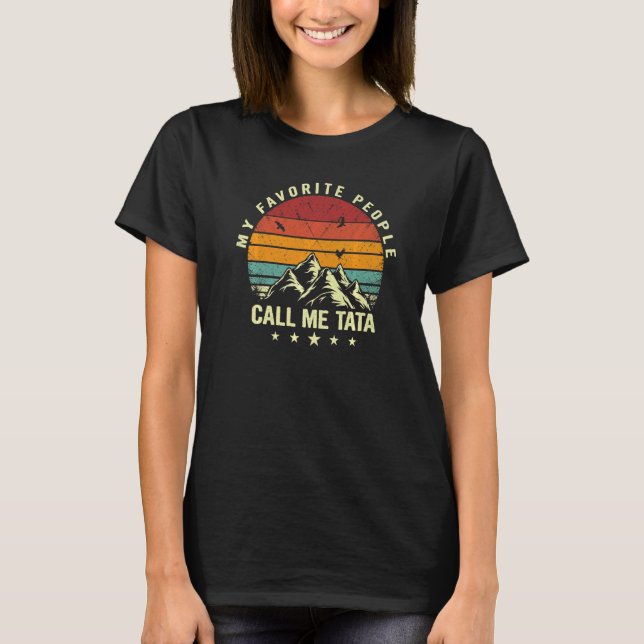 Mens My Favourite People Call Me Tata Cool Father' T-Shirt (Front)