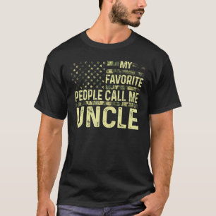 Mens My Favourite People Call Me Uncle Usa Patriot T-Shirt