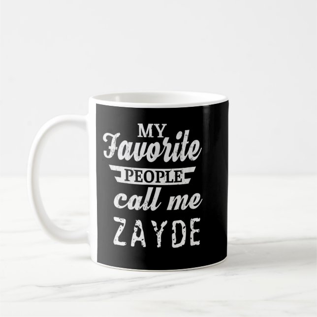 Mens My Favourite People Call Me Zayde Jewish Yidd Coffee Mug (Left)