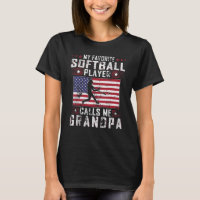 Mens My Favourite Softball Player Calls Me Grandpa