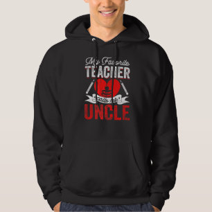 Mens My Favourite Teacher Calls Me Uncle Teaching Hoodie
