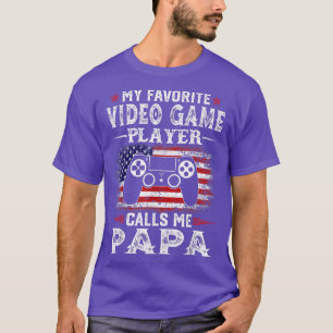 Mens My Favourite Video Game Player Calls Me Papa T-Shirt