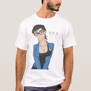 Mens My Favourite Waifu Mia Khalifa Funny Graphic  T-Shirt