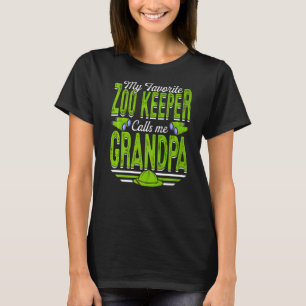 Mens My Favourite Zoo Keeper Calls Me Grandpa Anim T-Shirt