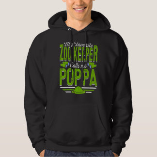 Mens My Favourite Zoo Keeper Calls Me Poppa Animal Hoodie
