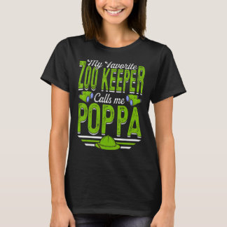Mens My Favourite Zoo Keeper Calls Me Poppa Animal T-Shirt