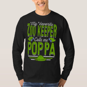 Mens My Favourite Zoo Keeper Calls Me Poppa Animal T-Shirt