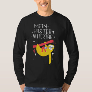 Mens My First Father's Day Dad Son Sloth Sloth T-Shirt