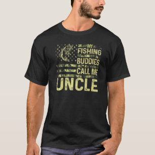 Mens My Fishing Buddies Call Me Uncle Fun Patrioti T-Shirt