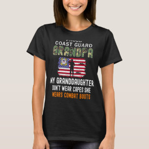 Mens My Granddaughter Wear Combat Boots Proud Coas T-Shirt