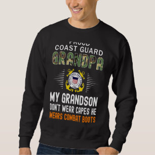 Mens My Grandson Wears Combat Boots Proud Coast Gu Sweatshirt