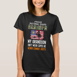 Mens My Grandson Wears Combat Boots Proud National T-Shirt