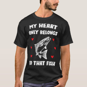 Mens My Heart Only Belongs To That Fish Valentine' T-Shirt