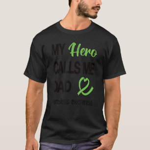 Mens My Hero Calls Me Dad Scoliosis Warrior Father T-Shirt