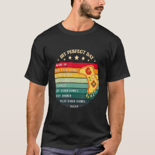Mens My Perfect Day Video Games Gaming T-Shirt