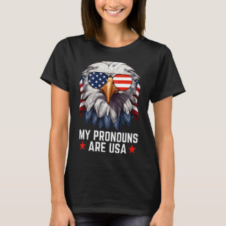 Mens My Pronouns Are Usa Funny Eagle 4th Of July A T-Shirt