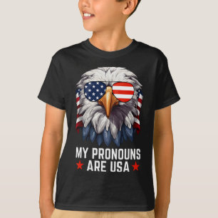 Mens My Pronouns Are Usa Funny Eagle 4th Of July A T-Shirt