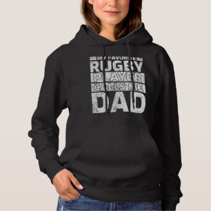 Mens My Rugby Player Calls Me Dad Vintage Rugby Da Hoodie