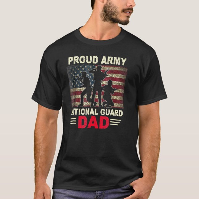 Mens My Son Has Your Back Proud National Guard Dad T-Shirt (Front)