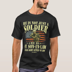 Mens My Son-In-Law Is A Solider Hero - Proud Army T-Shirt
