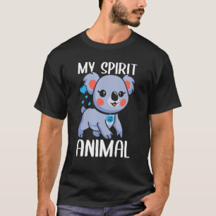 Mens My Spirit Animal Koala I Love Dad Heart Valen T-Shirt