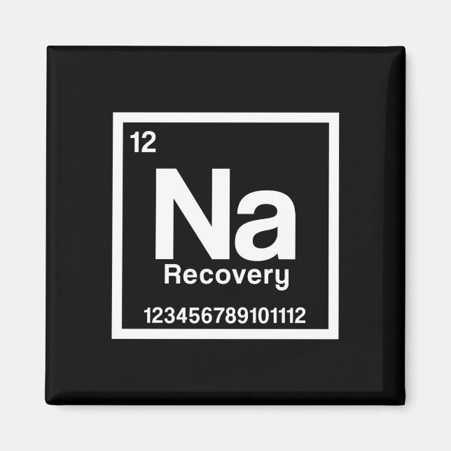 Mens na element narcotics anonymous recovery sober magnet (Front)