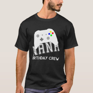 Mens Nana Birthday Crew Gamer Kids Birthday Party T-Shirt