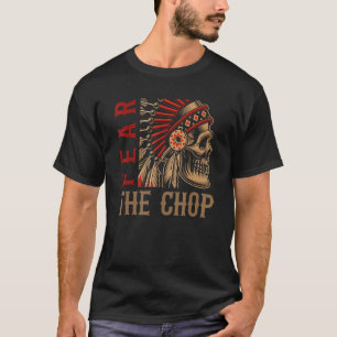 Mens Native American Indian Chief Skull T-Shirt